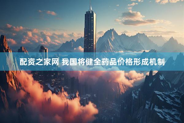 配资之家网 我国将健全药品价格形成机制